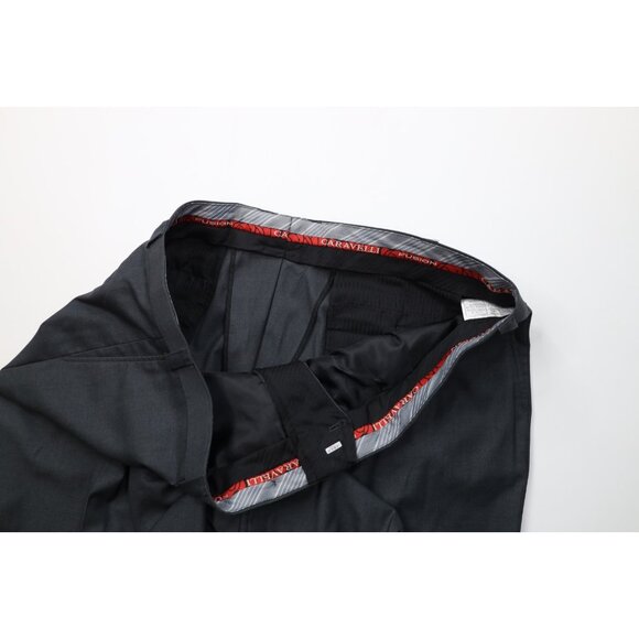 Caravelli Mens Size 54R Super 150s 3 Piece Suit Wedding Gray Pants 48x27 - Picture 15 of 16